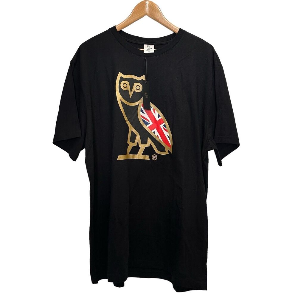 Octobers Very Own OVO Drake NEW Mens 2XL Black Owl T-Shirt OG UK London Flagship